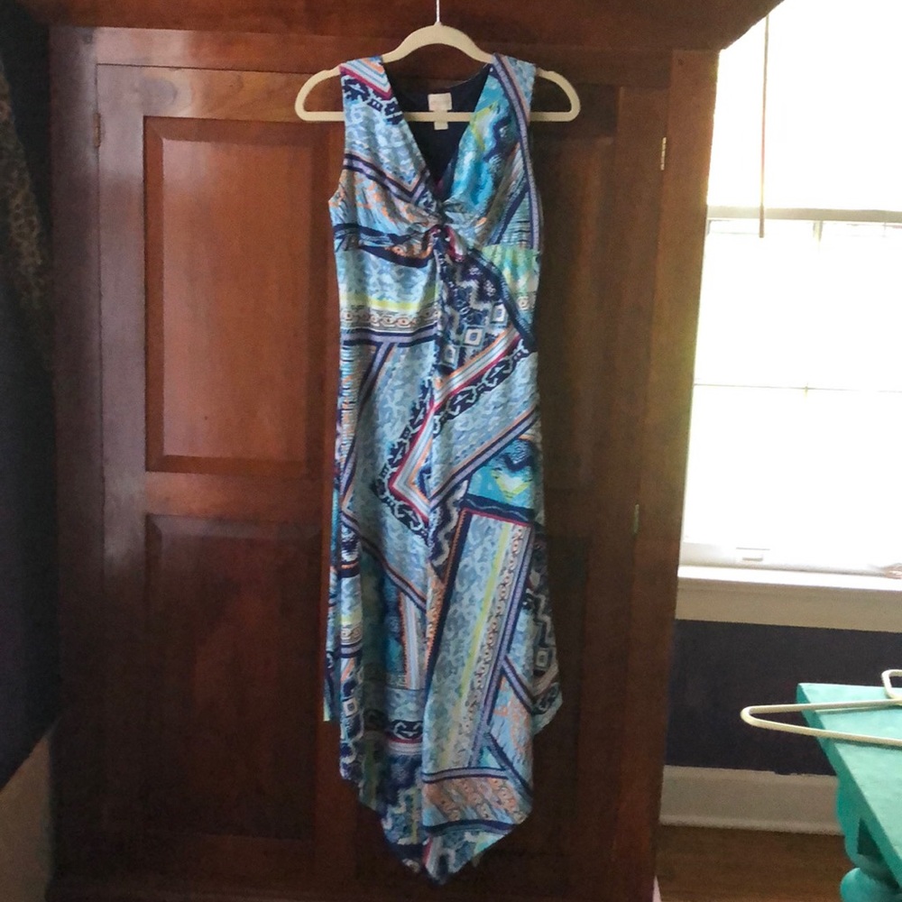 Chico’s handkerchief hem sleeveless dress